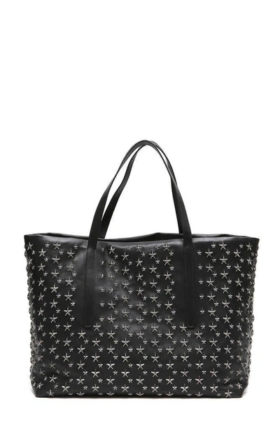 Shop Jimmy Choo Star Studded Pimlico Tote Bag In Black