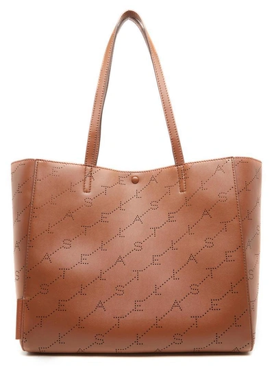 Shop Stella Mccartney Faux Leather Tote Bag In Brown