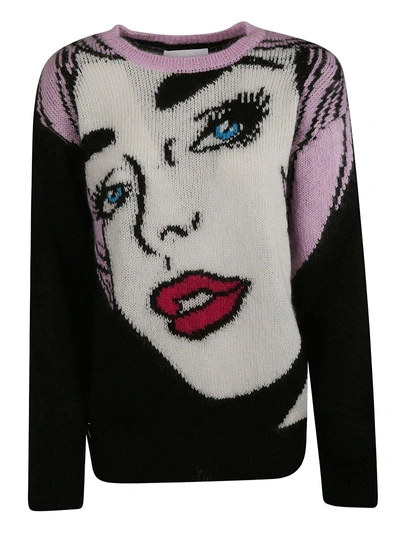 Shop Moschino Eyes Knitted Sweater