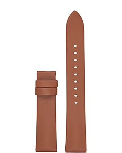 Shop Michael Kors Runway Leather Strap 18mm In Tan