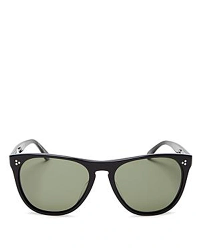 Shop Oliver Peoples Women's Daddy B Polarized Square Sunglasses, 58mm In Black/polar