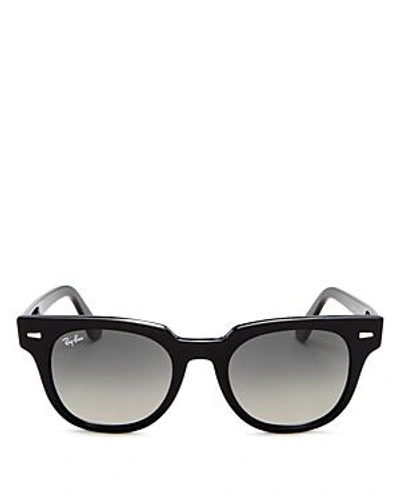 Ray Ban Ray-ban Womens Black Rb2168 Meteor Square-frame Sunglasses In Black/gray Green