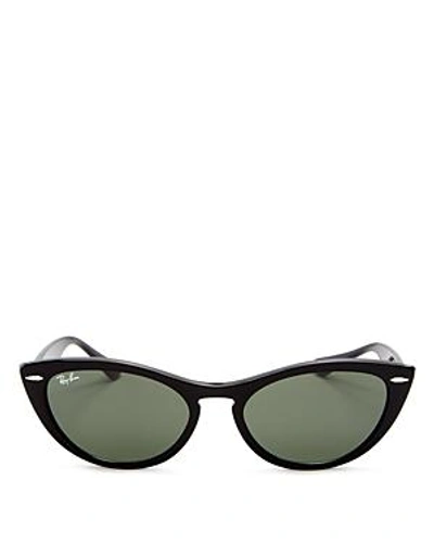 Shop Ray Ban Ray-ban Women's Cat Eye Sunglasses, 54mm In Black/green