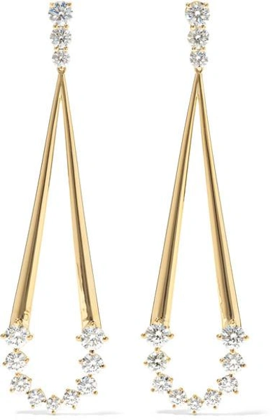 Shop Melissa Kaye Aria Jane 18-karat Gold Diamond Earrings