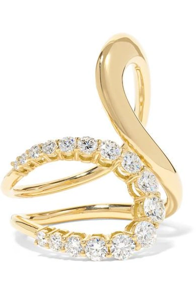Shop Melissa Kaye Aria Jane 18-karat Gold Diamond Ring