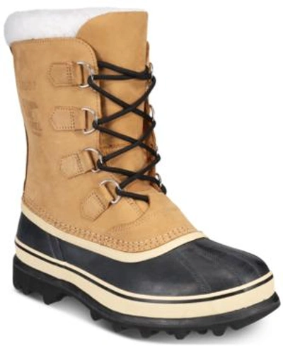 Shop Sorel Men's Caribou Waterproof Boots Men's Shoes In Buff