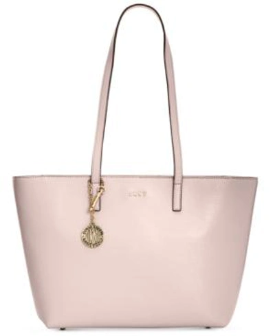 Shop Dkny Sutton Leather Bryant Medium Tote, Created For Macy's In Iconic Blush