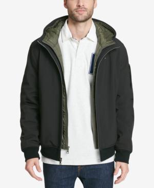 tommy hilfiger men's hooded soft shell jacket