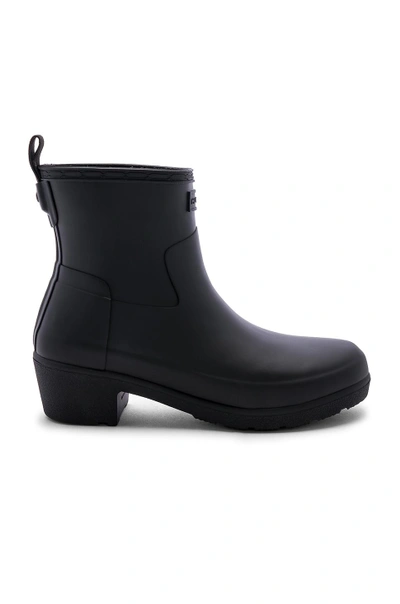 Shop Hunter Refined Low Heel Ankle Matte Boot In Black