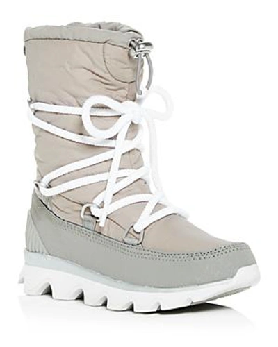 Shop Sorel Women's Kinetic Waterproof Cold Weather Platform Boots In Chome Gray