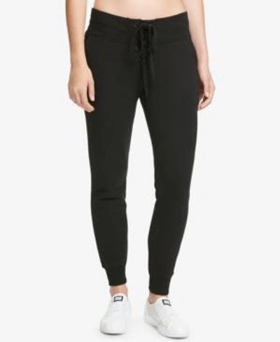Shop Dkny Sport High-rise Joggers In Black