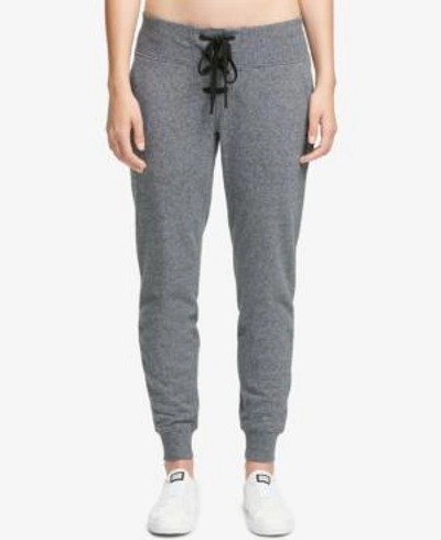 Shop Dkny Sport High-rise Joggers In Black Heather