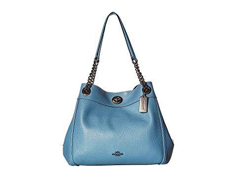 coach turnlock edie chambray