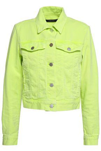 Shop J Brand Woman Denim Jacket Chartreuse