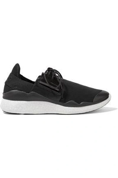Shop Y-3 Woman + Adidas Originals Chimu Boost Pvc And Leather-trimmed Mesh Sneakers Black