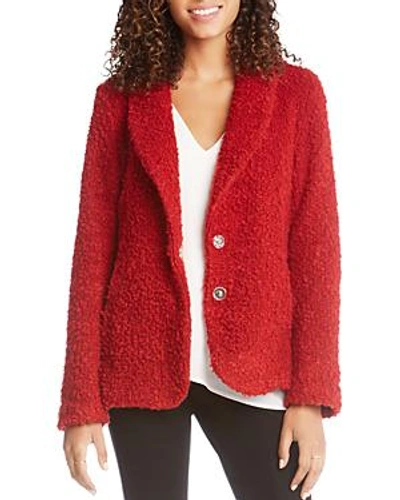 Shop Karen Kane Boucle Blazer In Red