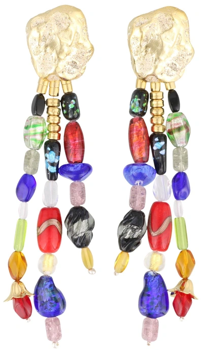 Shop Ambush Nobo Beads Earrings In Gold