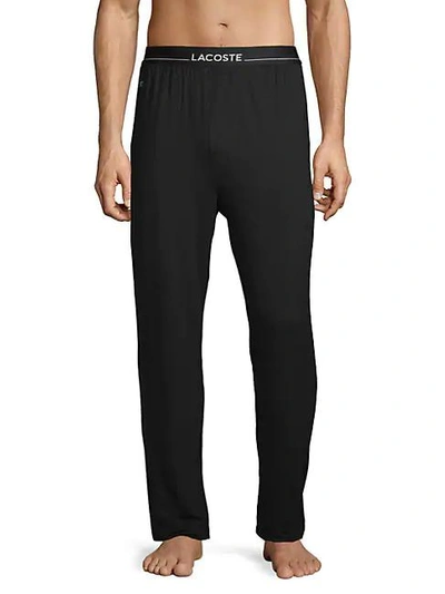 Shop Lacoste Solid Lounge Pants In Black