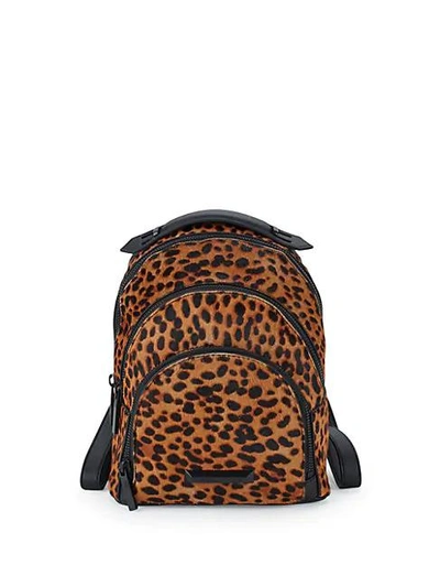 Shop Kendall + Kylie Sloane Leopard Backpack In Dark Beige