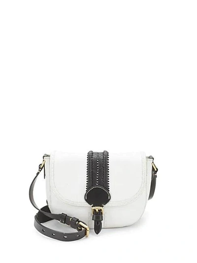 Shop Cole Haan Loralie Whipstitch Satchel Bag In Optic White