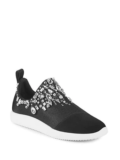 Shop Giuseppe Zanotti Embellished Low-top Sneakers In Black