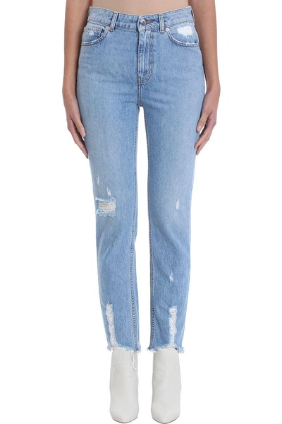 Shop Iro Movement Cropped Jeans In Blue