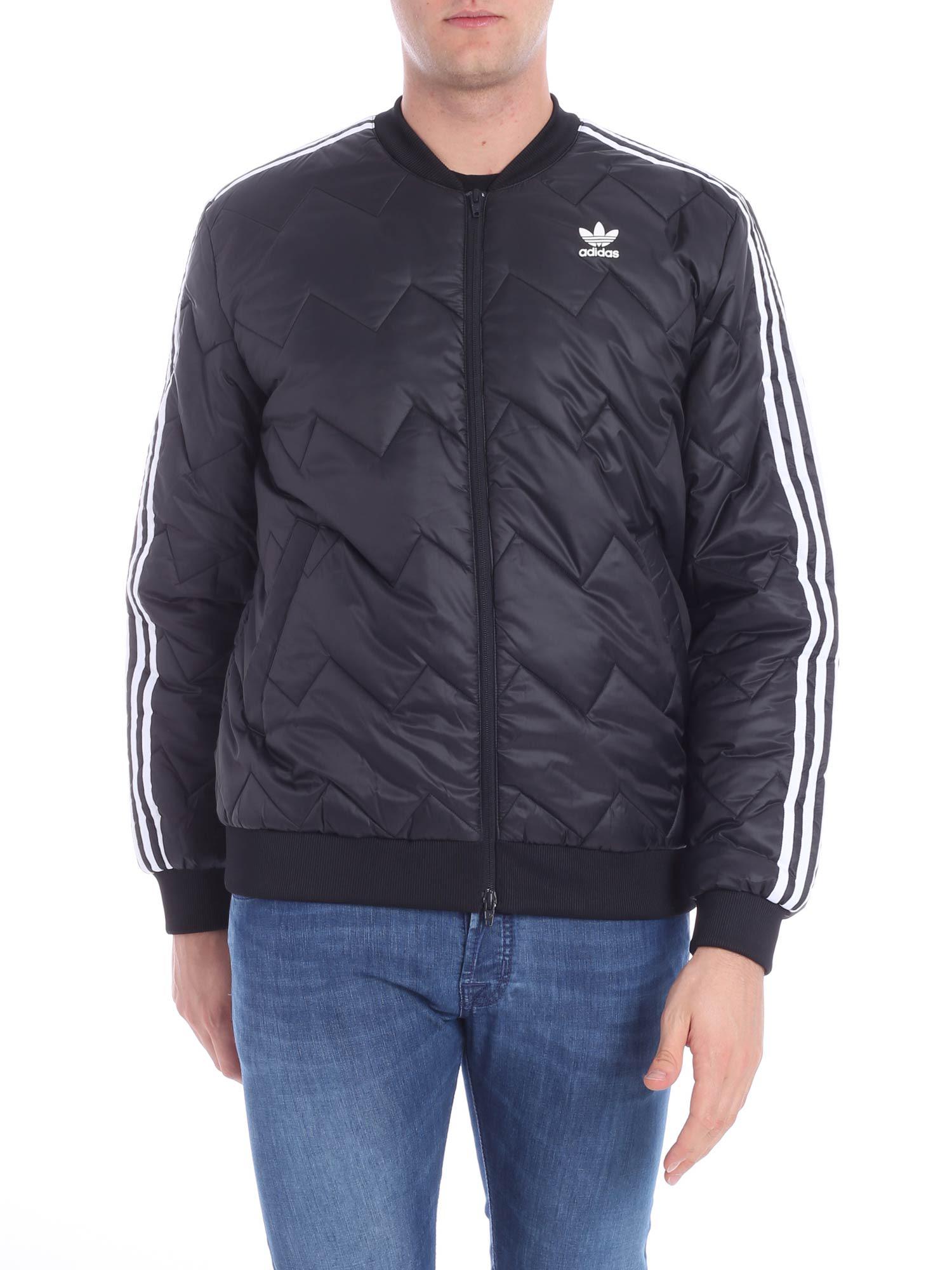 adidas sst quilted jacket black