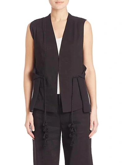 Shop Kobi Halperin Arabella Sleeveless Vest In Black