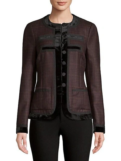 Shop Givenchy Prince De Galle Wool Jacket In Purple