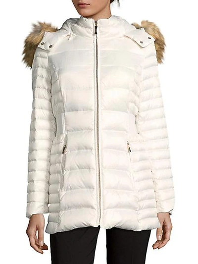 Kate spade faux hot sale fur trim puffer coat