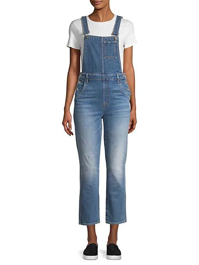 Shop 7 For All Mankind Edie Denim Overalls In Mojave Dusk