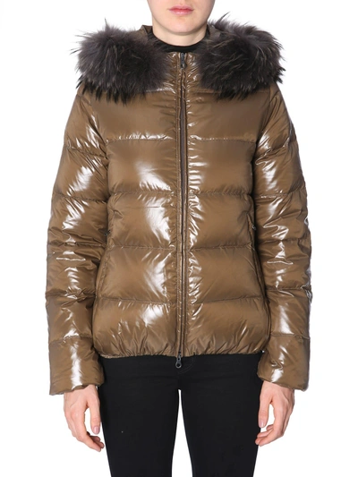 Shop Duvetica Adhara Down Jacket In Brown