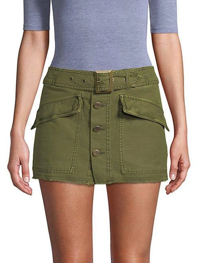 Shop Free People Classic Cotton Mini Skirt In Moss