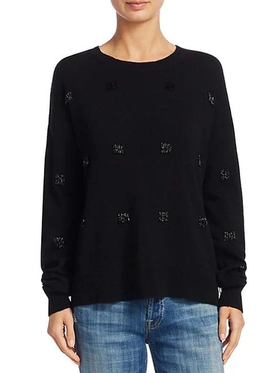 Shop Elizabeth And James Fionn Beaded Sweater In Black