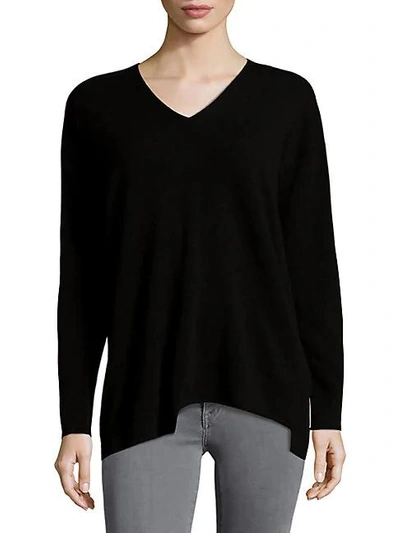 Shop Lafayette 148 V-neck Sweater In Black