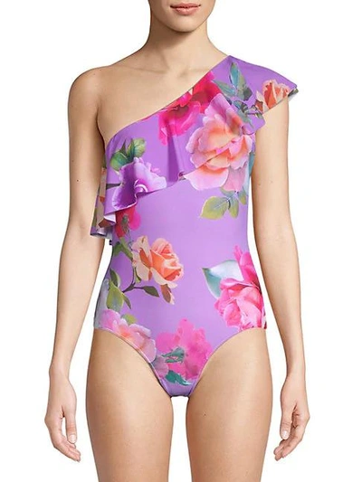 Shop 6 Shore Road One-piece Floral-print Swimsuit In Pink