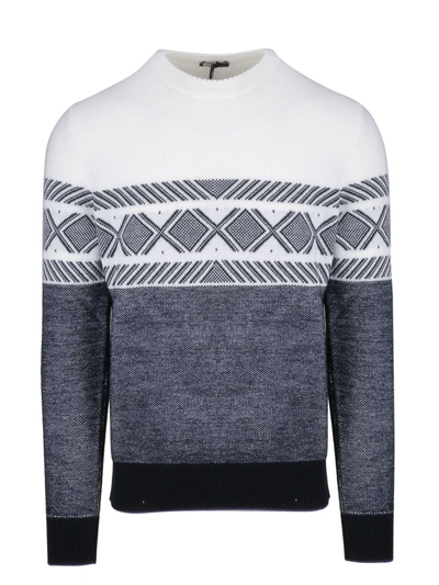 Shop Z Zegna Intarsia Knit Sweater In 552