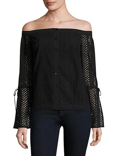 Shop Likely Allington Off-the-shoulder Top In Black