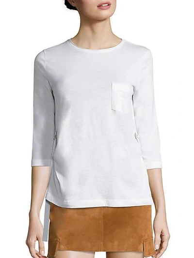 Shop Helmut Lang Cotton Pocket Tee In White