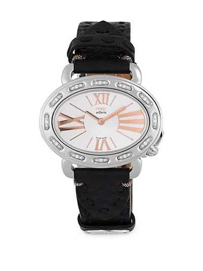 Shop Fendi Studded Stainless Steel Strap Watch In Silver