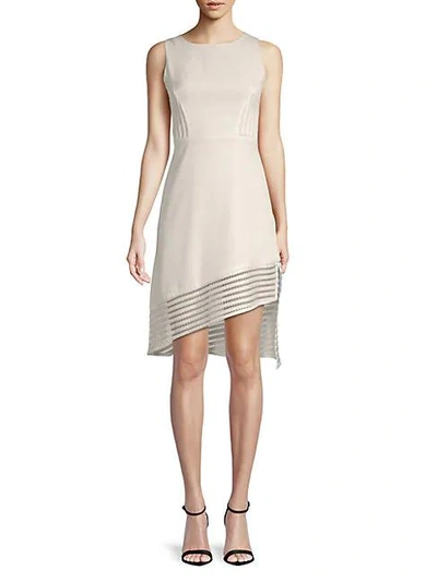 Shop Avantlook Asymmetric-trim Sheath Dress In White