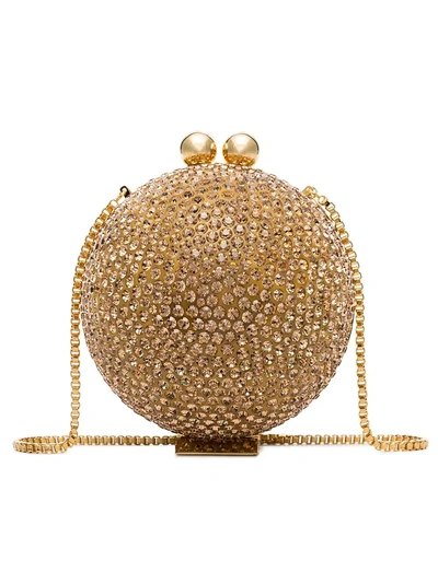 Shop Marzook Halograph Crystal Orb Clutch - Gold