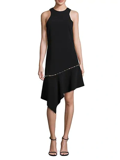 Shop Jonathan Simkhai Beaded Asymmetrical Dress In Black