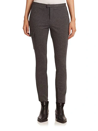 Shop Atm Anthony Thomas Melillo Slim Cargo Stretch Pants In Charcoal