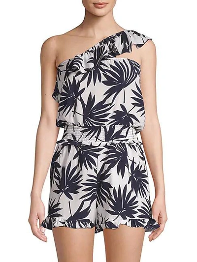 Shop Lucca Couture Kinsley Palm-print Romper In Multi