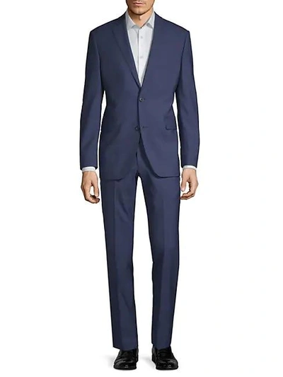 Shop Saks Fifth Avenue Extra Slim Fit Two-piece Wool Suit In Blue