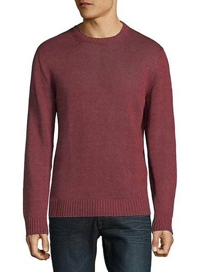 Shop Corneliani Wool Knit Crewneck Sweater In Red