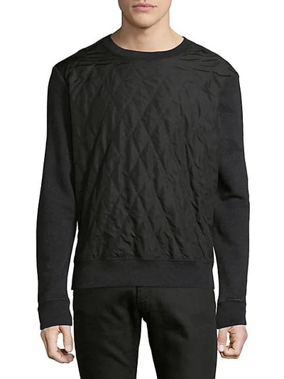 Shop Maison Margiela Padded Pullover Sweater In Dark Grey