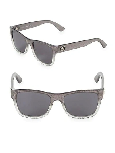 Shop Gucci 54mm Square Sunglasses In Grey