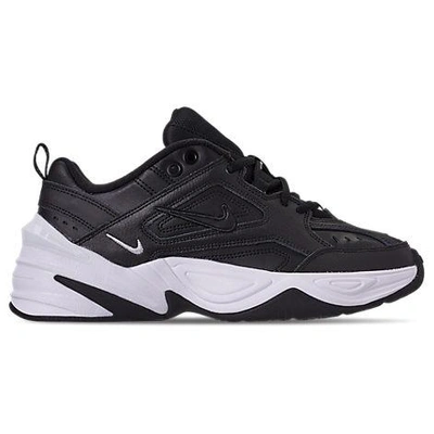 Shop Nike Women's M2k Tekno Casual Shoes In Black Size 9.0 Leather